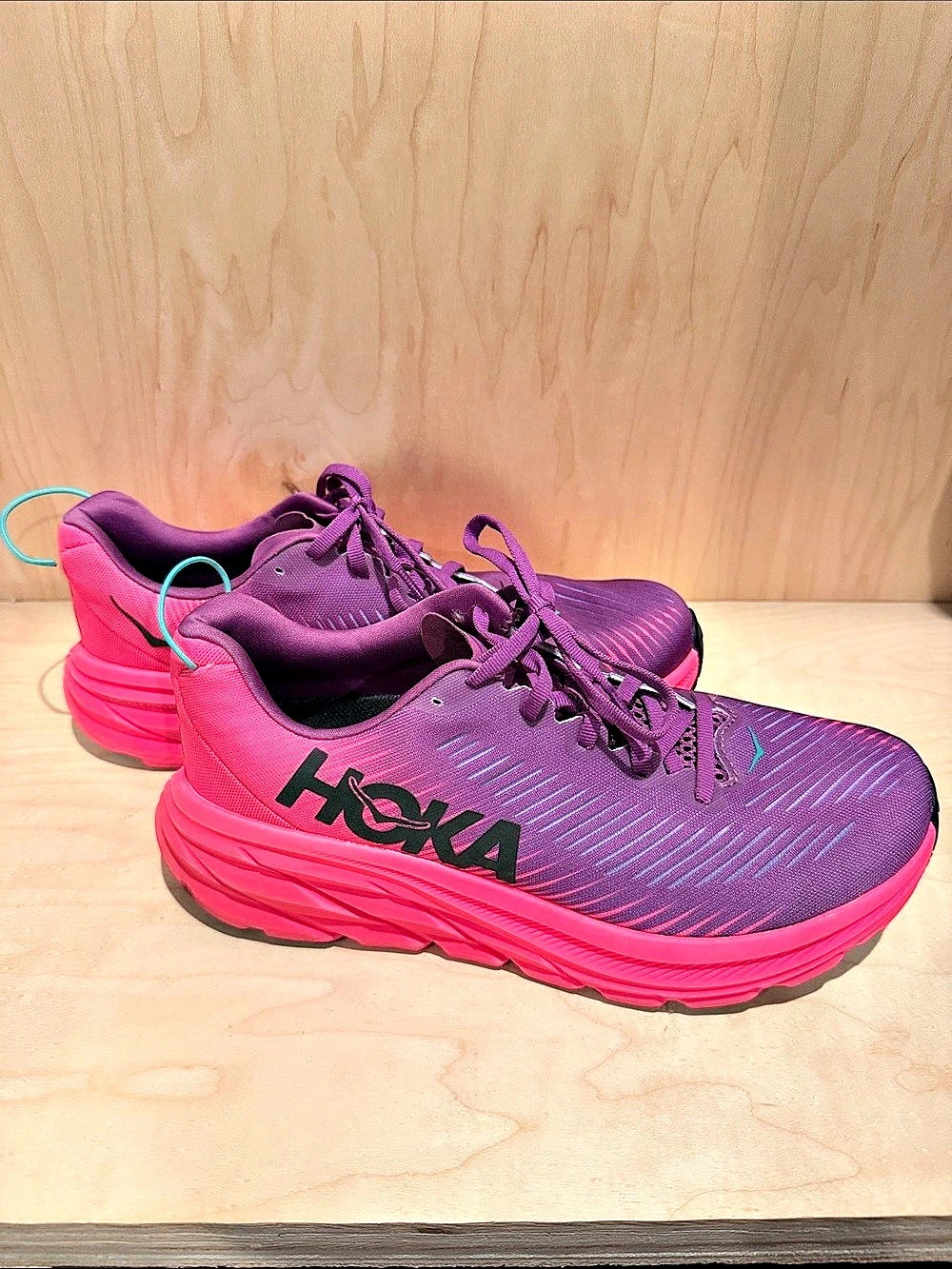 HOKA ONE ONE • Rincon 3 Athletic Shoes •  Purple, Pink, & Teal • US 8